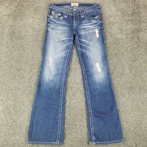 Big Star Jeans Sz 26 (29x31) Womens Liv Bootcut Distressed Low Rise Stretch